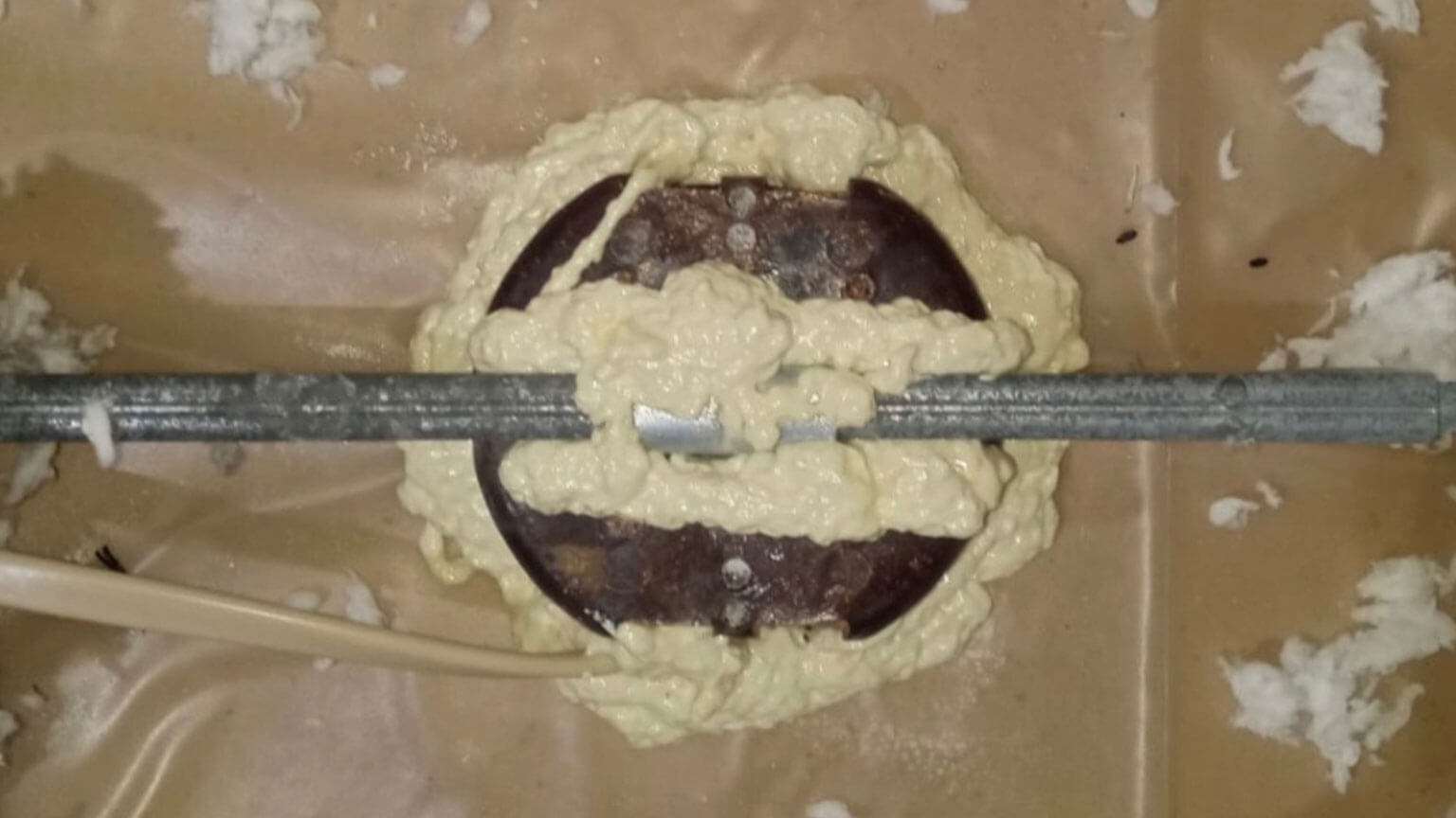 Vent stack after sealing