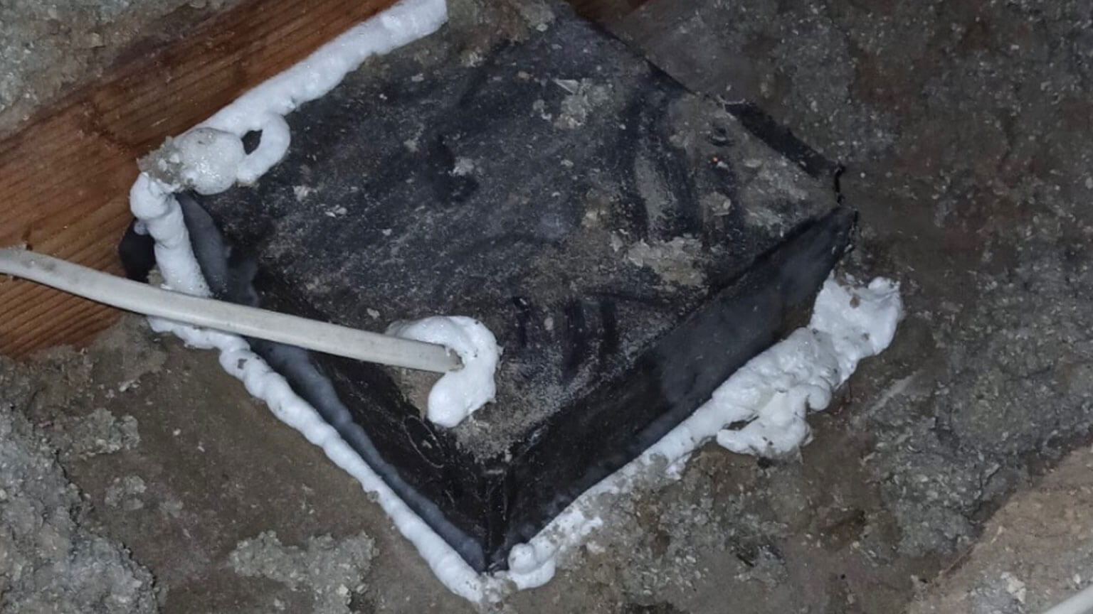 Ceiling penetration after sealing