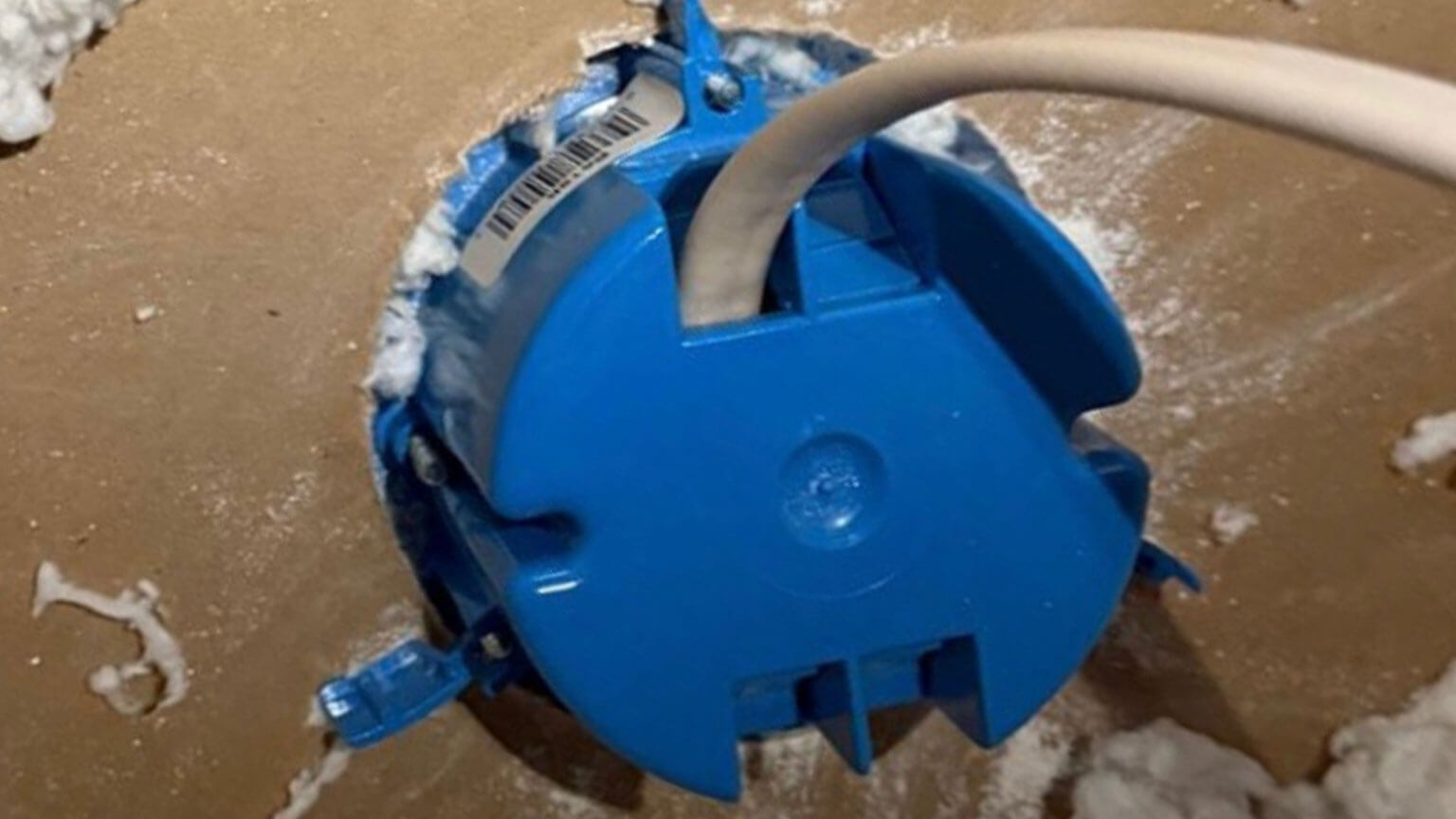 Wiring hole before sealing