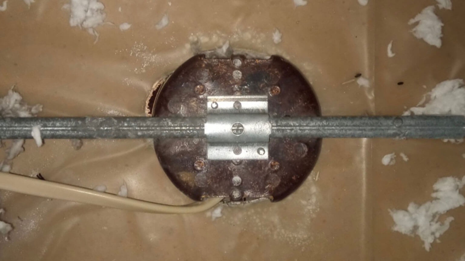 Vent stack before sealing