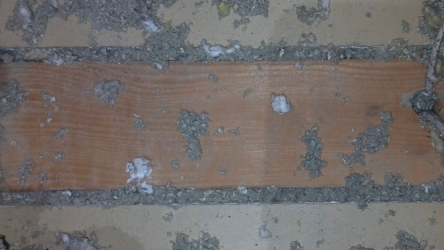 Ceiling penetration before sealing